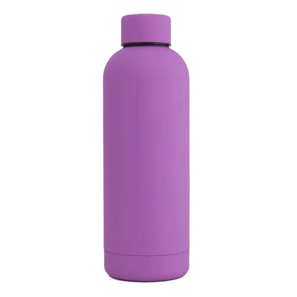 Rubber Vacuum Insulated Stainless Steel Water Bottle